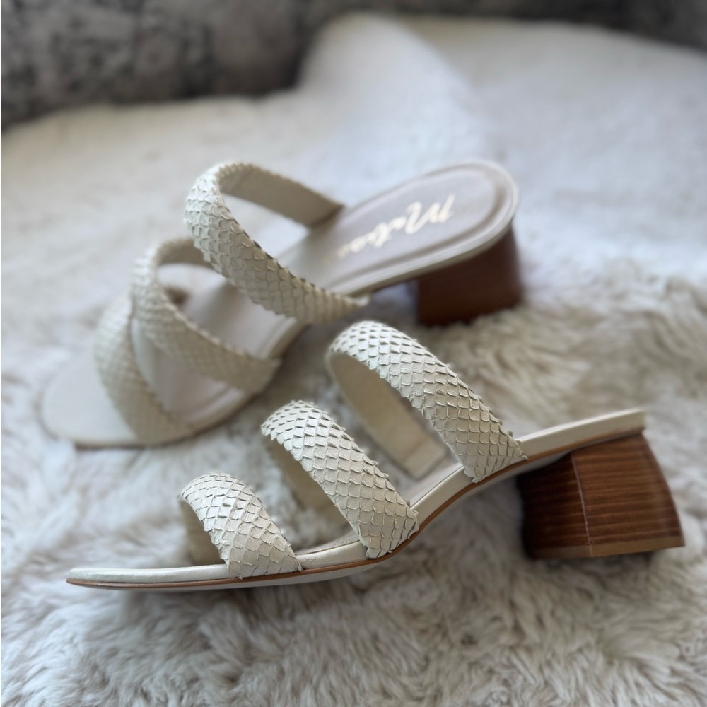 Matisse Milano Cream Sandal with Brown Heels